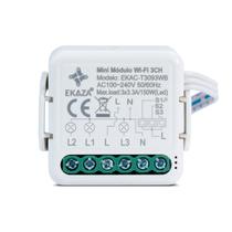 Interruptor Inteligente Wifi Mini Módulo 3 Canais Ekaza Alexa e Google Interruptor Inteligente Wifi Mini Módulo 3 Canais Ekaza Alexa e Google