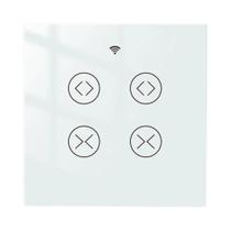 Interruptor Inteligente WiFi Para Cortinas Duplas Tuya Smart Life RF 2 Gangue Para Persianas