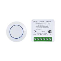 Interruptor Inteligente WiFi Receptor De Relé 433Mhz Botão Redondo Mini Sem Fio Controle Remoto Interruptor Inteligente WiFi Receptor De Relé 433Mhz Botão Redondo Mini Sem Fio Controle Remoto