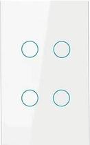Interruptor Inteligente Wifi Rf 4 Botões Touch Tuya Alexa Interruptor Inteligente Wifi Rf 4 Botões Touch Tuya Alexa