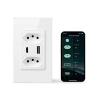 Interruptor Inteligente WiFi Touch 1/2/3/4 Botões Compatível com VOZ Alexa e Google Assistant COIBEU