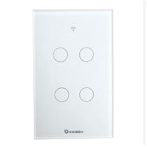 Interruptor Inteligente WiFi Touch 1/2/3/4 Botões Compatível com VOZ Alexa e Google Assistant COIBEU