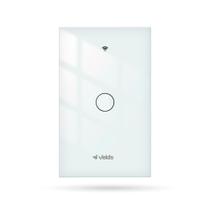 Interruptor Inteligente Wifi Velds 1 Botão Touch, Compatível com Alexa e Google, 4x2 Bivolt Branco