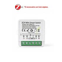 Interruptor Inteligente Zigbee 16A, Módulo De Relé Mini 1CH 2CH Para Hub Tuya, Smart Life, Alexa E