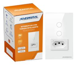 Interruptor Inteligente Zigbee 2 Botões Touch C/ Tomada 20A