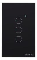 Interruptor Inteligente Zigbee 3 Botões preto Izy Smart Intelbras EZS 1003