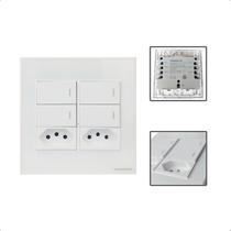 Interruptor Inteligente Zigbee 4 Botões Tomadas 4X4 - Branco