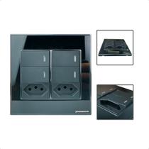 Interruptor Inteligente Zigbee 4 Botões Tomadas 4x4