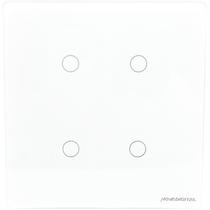 Interruptor Inteligente Zigbee 4x4 De 4 Botões compatível Alexa Tuya Smart Life Novadigital (Branco)