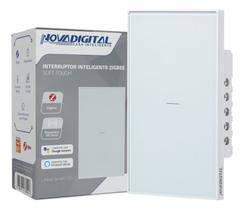 Interruptor Inteligente Zigbee Linha Quartzo Novadigital 10 A 1 Botão Branco QZ-1W