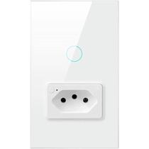 Interruptor Inteligente Zigbee Novadigital 1 Tecla Botão Touch Com Tomada 20A Compatível Tuya Smart Life Alexa Google BrancoInterruptor Inteligente Zi