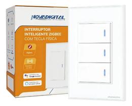 Interruptor Inteligente Zigbee Novadigital 3 Teclas Físicas Interruptor Inteligente Zigbee Novadigital 3 Teclas Físicas
