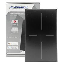 Interruptor Inteligente Zigbee Novadigital 4 Teclas Botões Tecla Full Switch Topázio Tuya Smart Life Compatível Alexa Google 110v 220v Bivolt Preto