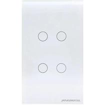 Interruptor Inteligente ZigBee NovaDigital 4 Teclas Botões Touch Compatível Tuya Smart Life Alexa Google 110V 220V Bivolt Branco