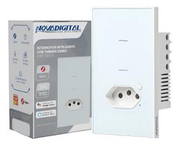 Interruptor Inteligente Zigbee Soft Touch 2 teclas + tomada Quartzo da Novadigital QZ-WK-2W BRANCO Interruptor Inteligente Zigbee Soft Touch 2 teclas + tomada Quartzo da Novadigital QZ-WK-2W BRANCO