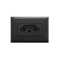 Interruptor intermediario preto + placa para movel 1 posto preta - 618519pt pial plus+