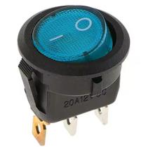 Interruptor LED Gangorra 12V 20A Liga Desliga Botão Automotivo Com Luz Azul Vermelho Verde Ideal Para Painéis e PCs