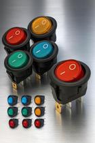 Interruptor LED Gangorra 12V 20A Liga Desliga Botão Automotivo Com Luz Azul Vermelho Verde Ideal Para Painéis e PCs