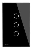 Interruptor Led Livolo Touch 3 Vias Botões - Preto Interruptor Led Livolo Touch 3 Vias Botões - Preto