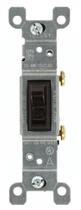 Interruptor Leviton 15A 120V Toggle Emoldurado de Pólo Único Marrom