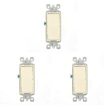 Interruptor Leviton 5603-2T 15A 120/277V Decora Rocker de 3 vias x3 Interruptor Leviton 5603-2T 15A 120/277V Decora Rocker de 3 vias x3