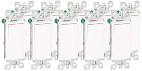 Interruptor Leviton 5603-2W 15A 120/277V Decora Rocker de 3 vias x10 Interruptor Leviton 5603-2W 15A 120/277V Decora Rocker de 3 vias x10