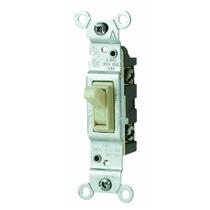 Interruptor Leviton de 15 Amp, 120 V, AC de pólo único silencioso, marfim