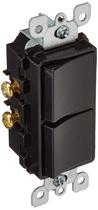 Interruptor Leviton Decora 15A 120/277V Monopolar Preto 5634-E Interruptor Leviton Decora 15A 120/277V Monopolar Preto 5634-E