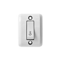 Interruptor Linha Externa Pulsador Retangular Branco Pezzi
