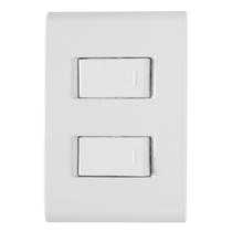 Interruptor Liz 2 Teclas Simples com Placa Branca Tramontina