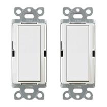 Interruptor Lutron CA-1PS-WH Claro On/Off, pacote com 2, branco