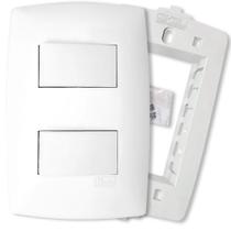 Interruptor Luz Duplo Simples + Paralelo Branca Brilho Home