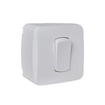 Interruptor Miluz Schneider de Sobrepor Simples 1 Tecla 10A Branco Interruptor Miluz Schneider de Sobrepor Simples 1 Tecla 10A Branco