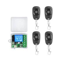 Interruptor Mini Controle Remoto Sem Fio Universal 433Mhz Módulo Relé 12V 10A Para Motor Luz Portão