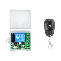 Interruptor Mini Controle Remoto Sem Fio Universal 433Mhz Módulo Relé 12V 10A Para Motor Luz Portão