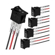 Interruptor Mini Rocker 12V ON/OFF Pré-Cabeado 6A 250V 10A 125V AC DC Elétrico Para DIY Interruptor Mini Rocker 12V ON/OFF Pré-Cabeado 6A 250V 10A 125V AC DC Elétrico Para DIY