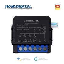 Interruptor Mini Zigbee 3.0 4 Canais 10A Novadigital Tuya