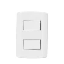 Interruptor Modular 2 Teclas Simples branco Pluzie 8398