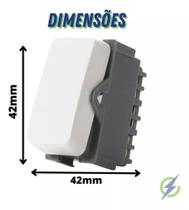 Interruptor modular simples renova branco s/placa