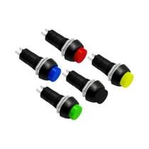 Interruptor Momentâneo De Botão Pressionável 2PIN 12mm Preto Azul Vermelho Verde Amarelo Auto-Lock Interruptor Momentâneo De Botão Pressionável 2PIN 12mm Preto Azul Vermelho Verde Amarelo Auto-Lock