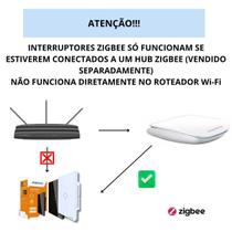 Interruptor novadigital zigbee tecla física 2 botões e tomada 10/20 a