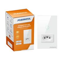 Interruptor novadigital zigbee touch 1 botão e tomada