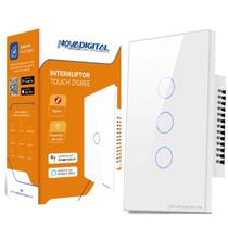 Interruptor novadigital zigbee touch 3 botões
