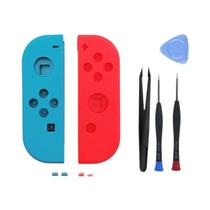 Interruptor Oled Joy Con Controlador Kit De Reparo Plástico Diy Caso Capa Habitação Escudo Com Chave