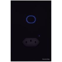 Interruptor Onne Touch Smart Tramontina Preto Com 1 Canal E 1 Tomada 2p+t 10 A 250 V Tramontina