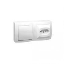 Interruptor para Sistema X 1T+Tomada Branco - Pial Legrand Interruptor para Sistema X 1T+Tomada Branco - Pial Legrand