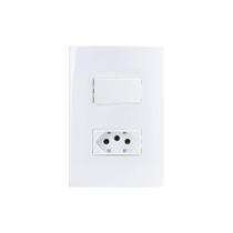 Interruptor Paralelo 10a E Tomada 2p+t 20a Margirius Sleek Com Placa 4x2 Branco Interruptor Paralelo 10a E Tomada 2p+t 20a Margirius Sleek Com Placa 4x2 Branco