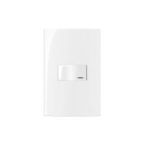 Interruptor Paralelo com Luz MarGirius Sleek 10A com Placa 4x2 Branco