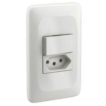 Interruptor Paralelo Com Tomada 10A Lorenzetti Zuli LZX203 Legrand Com Suporte 4x2 Interruptor Paralelo Com Tomada 10A Lorenzetti Zuli LZX203 Legrand Com Suporte 4x2