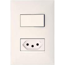 Interruptor Paralelo de 10 Ampères e Tomada 2P+T de 20 Ampères 4x2 Branca - 615085BC - PIAL